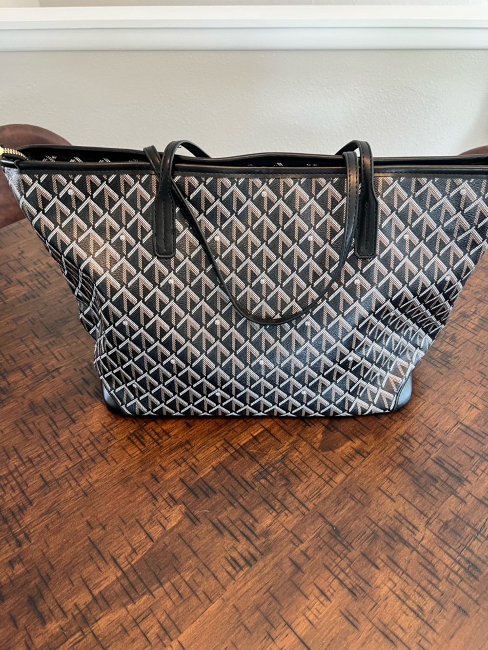 Black & White Patterned Tote Bag